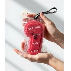 PINK Victoria’s Secret Light Red to Dark Pink Candy Cane Bath/Shower Sponge